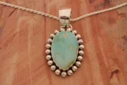 Artie Yellowhorse Genuine Royston Turquoise Pendant